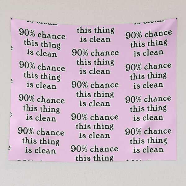 Item preview, 90% chance this shirt/thing/person is clean, pink background designed and sold by mntimg.