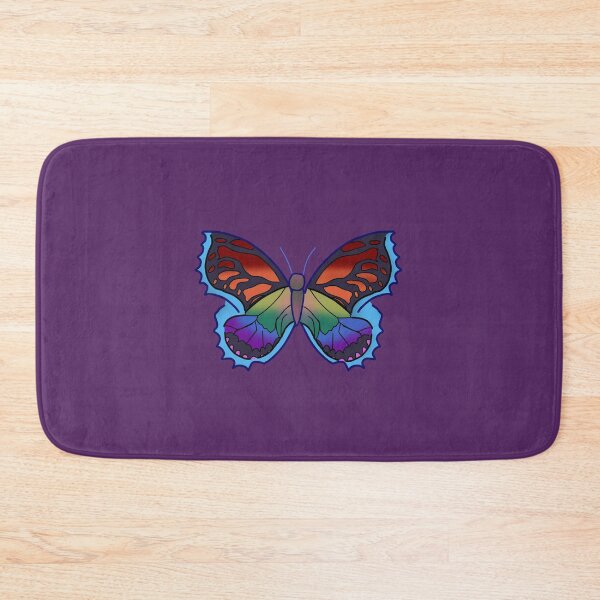 Item preview, Rainbow Butterfly with Blue Outline designed and sold by AHumanArtMachine.
