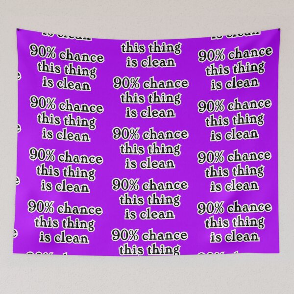 Item preview, 90% chance this shirt/thing/person is clean, purple background designed and sold by mntimg.