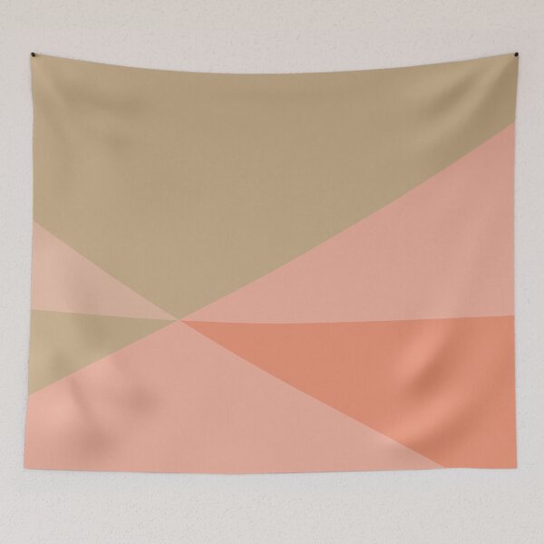 Item preview, Convergence - Minimalist Geometric Scandinavian Pattern in Blush Pink and Light Khaki designed and sold by kierkegaard.