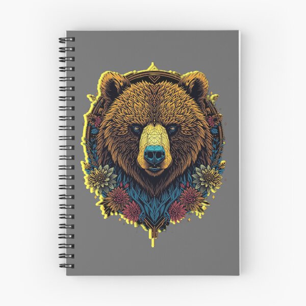 Aperçu de l'œuvre Ours cyberpunk mystique avec ombre jaune créée et vendue par Naturalite19.