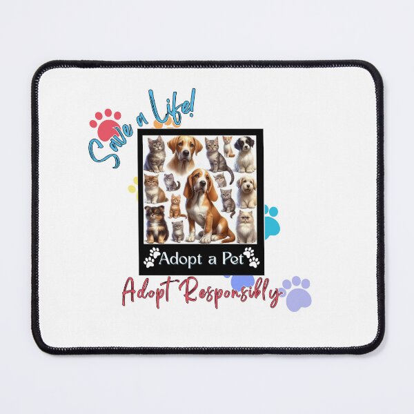 Item preview, Adopt a Pet Poster Save a Life Adopt Responsibly Cats and Dogs Design designed and sold by Myrtle Rose Designs.