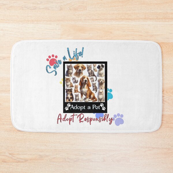 Item preview, Adopt a Pet Poster Save a Life Adopt Responsibly Cats and Dogs Design designed and sold by Myrtle Rose Designs.