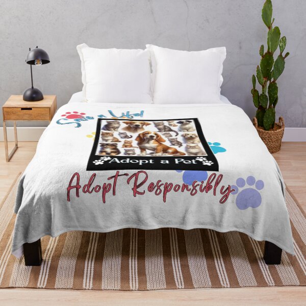 Item preview, Adopt a Pet Poster Save a Life Adopt Responsibly Cats and Dogs Design designed and sold by Myrtle Rose Designs.