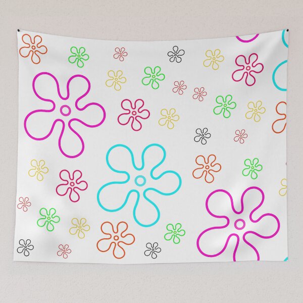 Item preview, SpongeBob Bikini Bottom Colorful Flowers Sky Texture designed and sold by DibujandoPorfa.