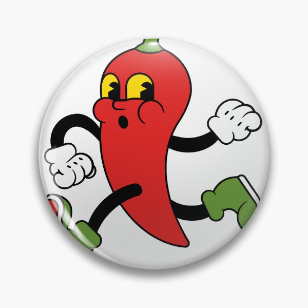 Item preview, Chili pepper cartoon running funny, retro and vintage designed and sold by MelanyArtz.