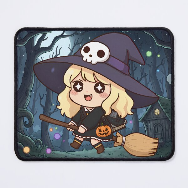 Item preview, Kawaii Witch with Skull Hat designed and sold by AtanichiStore.