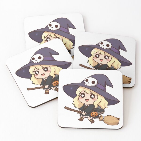 Item preview, Kawaii Witch with Skull Hat designed and sold by AtanichiStore.