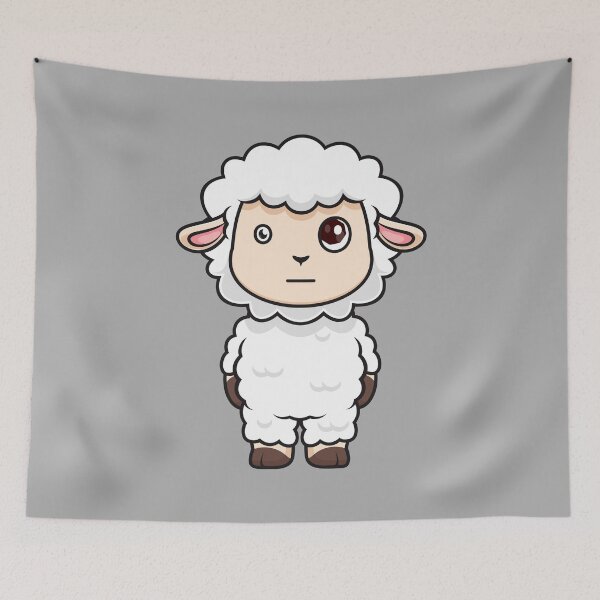 Item preview, Funny Sheep with alien eyeball – Quirky cute creepy alien eyeball sheep – Weird & funny design designed and sold by messy-nessie.