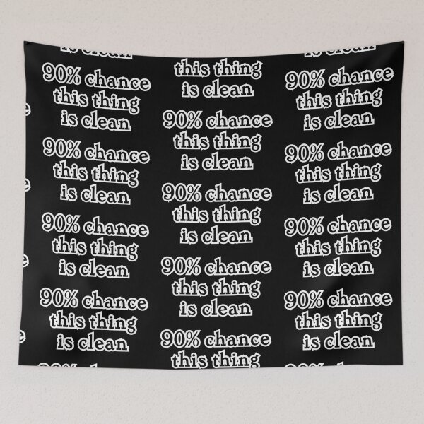 Item preview, 90% chance this shirt/thing/person is clean, black background designed and sold by mntimg.