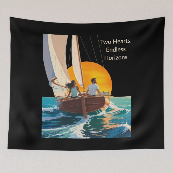Item preview, Two Hearts, Endless Horizons - Sailing Design designed and sold by signshirtz.