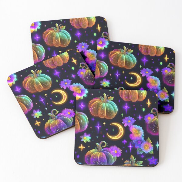 Item preview, Neon Pumpkin and Celestial Floral Pattern designed and sold by Kybruno's Creations.