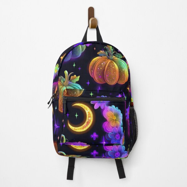 Item preview, Neon Pumpkin and Celestial Floral Pattern designed and sold by Kybruno's Creations.