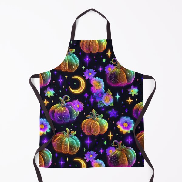 Item preview, Neon Pumpkin and Celestial Floral Pattern designed and sold by Kybruno's Creations.