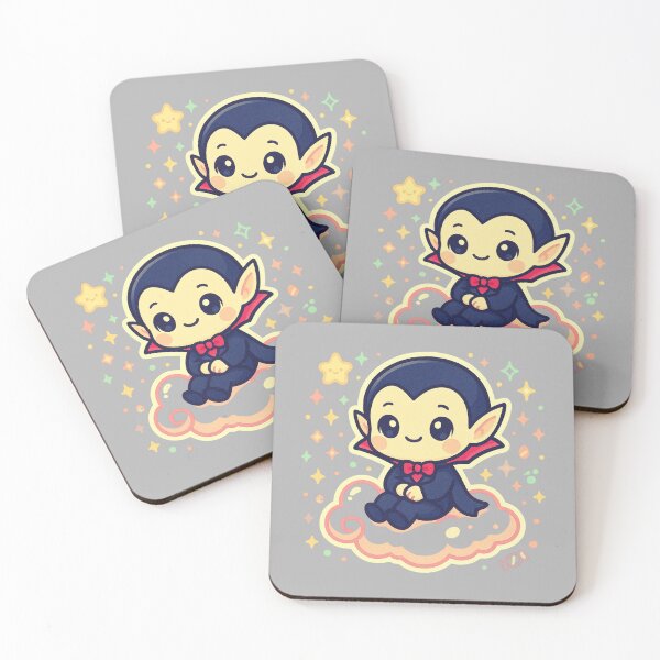 Item preview, Kawaii Chibi Vampire on Candy Cloud – Cute Halloween Sticker designed and sold by Heather's Creative Apparel.