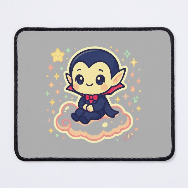 Item preview, Kawaii Chibi Vampire on Candy Cloud – Cute Halloween Sticker designed and sold by Heather's Creative Apparel.