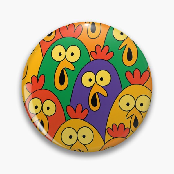 Item preview, Whimsical Chicken Explosion – Vibrant Colorful Seamless Chicken Pattern designed and sold by AnTartstudios.