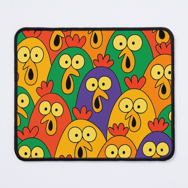 Item preview, Whimsical Chicken Explosion – Vibrant Colorful Seamless Chicken Pattern designed and sold by AnTartstudios.
