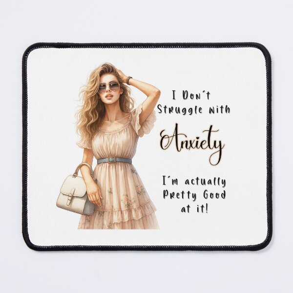 Item preview, Anxiety Aesthetic Fashion Girl Illustration Mental Health Awareness Design designed and sold by Myrtle Rose Designs.