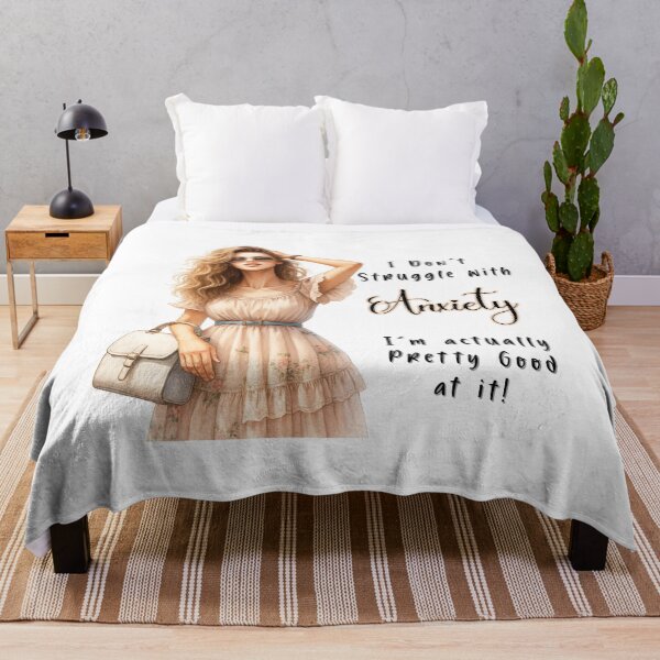 Item preview, Anxiety Aesthetic Fashion Girl Illustration Mental Health Awareness Design designed and sold by Myrtle Rose Designs.