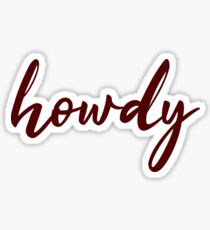 Howdy Sticker