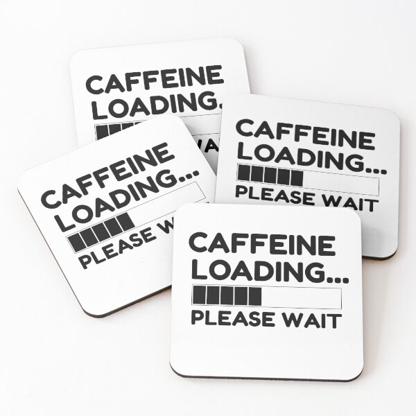 Item preview, Powering Up: Caffeine Loading Print-Coffe Lover Gift designed and sold by Dreamline Studio.