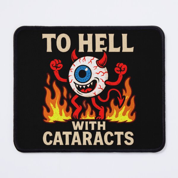 Item preview, To Hell With Cataracts Devil Eyeball Statement designed and sold by Eyepatch-Jacks.