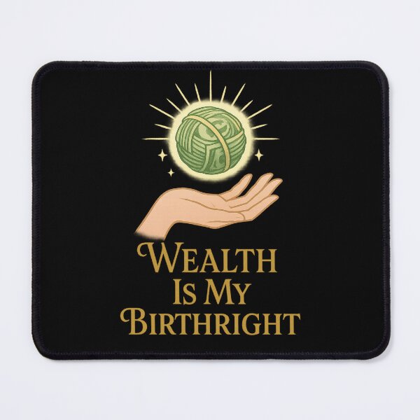 Item preview, Wealth Is My Birthright | Golden Coin Feminine Abundance Sticker & Printable Wall Art | Printable Sticker | Law of Attraction designed and sold by HerDreamCodes.