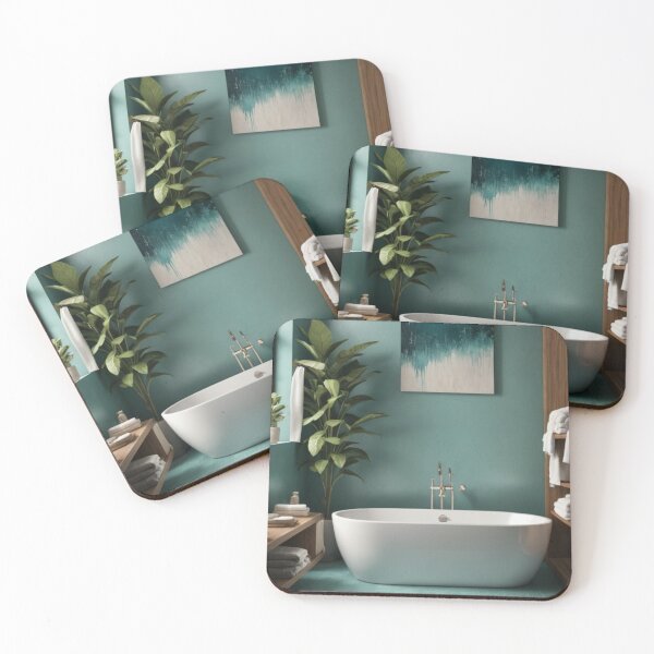 Item preview, Teal Sanctuary | A Modern & Tranquil Bathroom Oasis designed and sold by Jade Ado.