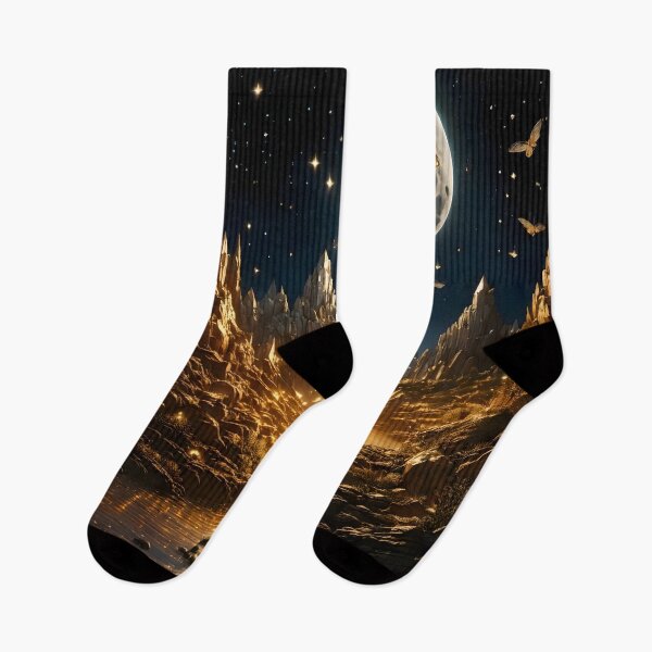 Item preview, Celestial Valley: Golden Wings Under Moonlight designed and sold by DoctorFirefly.