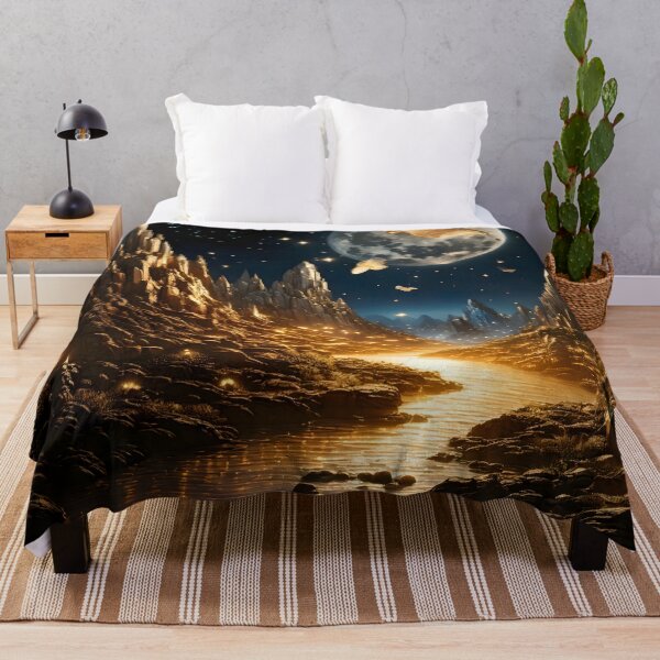 Item preview, Celestial Valley: Golden Wings Under Moonlight designed and sold by DoctorFirefly.