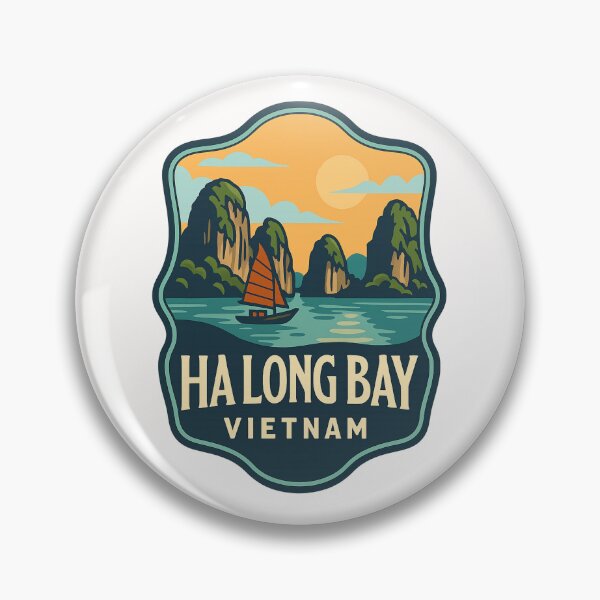 Item preview, Ha Long Bay Vietnam Limestone Karsts and Junk Boat designed and sold by Places On Earth.