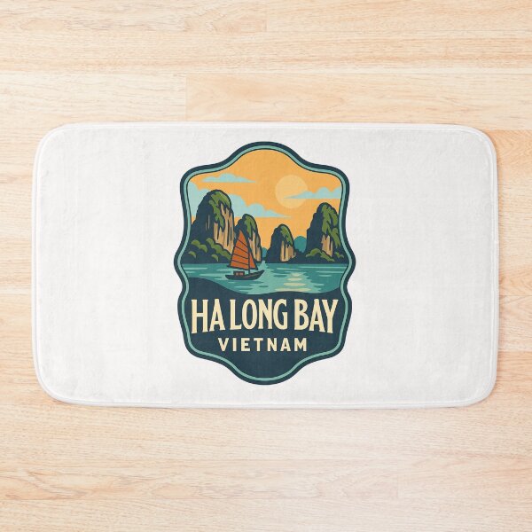 Item preview, Ha Long Bay Vietnam Limestone Karsts and Junk Boat designed and sold by Places On Earth.