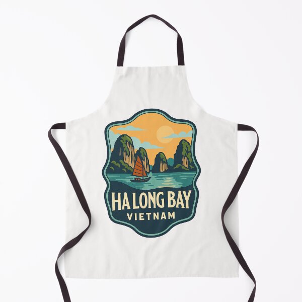Item preview, Ha Long Bay Vietnam Limestone Karsts and Junk Boat designed and sold by Places On Earth.
