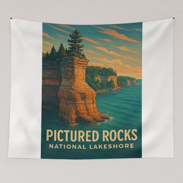 Item preview, Pictured Rocks National Lakeshore Cliffs Michigan designed and sold by Places On Earth.