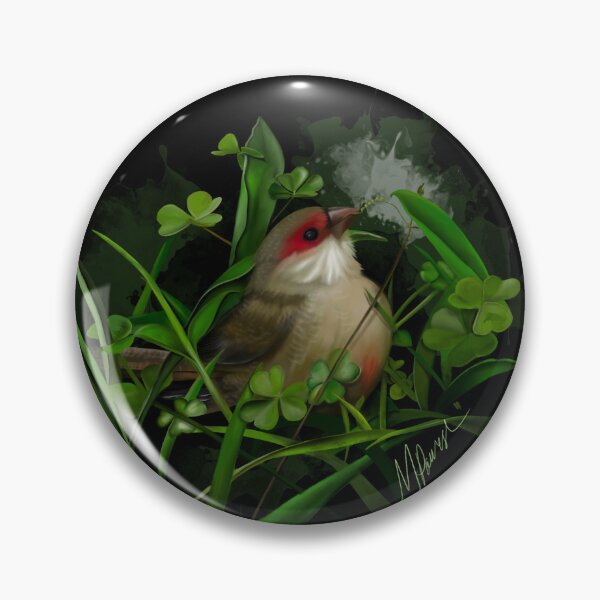 Item preview, Common Waxbill Bird (on black) designed and sold by ArtbyMparrish .