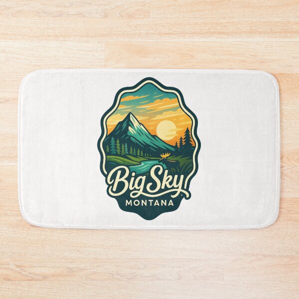 Item preview, Big Sky Montana Sunrise with River and Pine Forest designed and sold by Places On Earth.