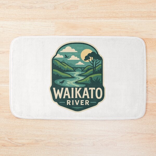 Item preview, Waikato River New Zealand Hills and Bridge View designed and sold by Places On Earth.