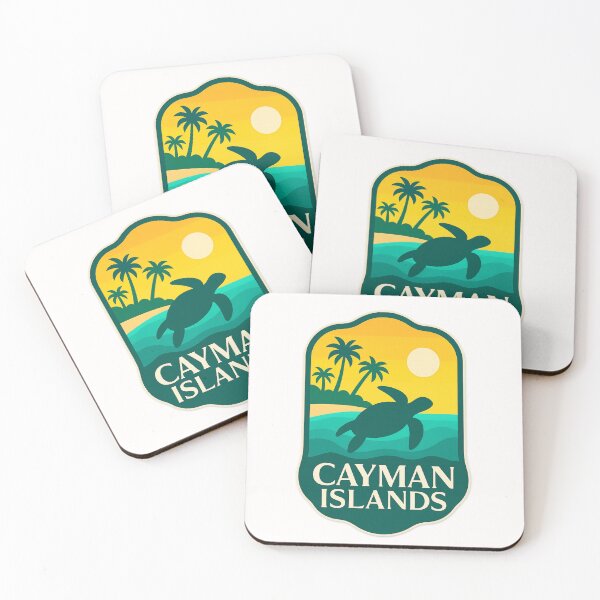 Item preview, Cayman Islands Tropical Sunset with Sea Turtle designed and sold by Places On Earth.