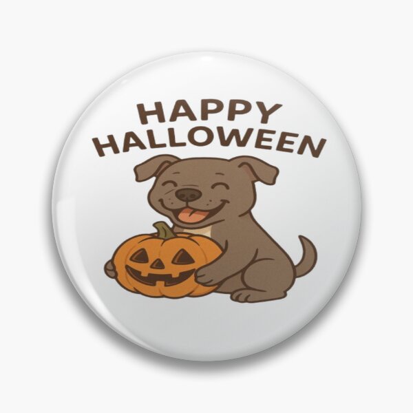 Item preview, Happy Dog with Pumpkin – Happy Halloween designed and sold by Pawsomeprints59.
