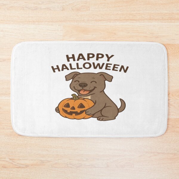 Item preview, Happy Dog with Pumpkin – Happy Halloween designed and sold by Pawsomeprints59.