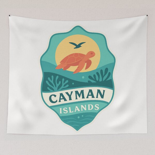 Item preview, Cayman Islands Sea Turtle and Coral at Sunrise designed and sold by Places On Earth.