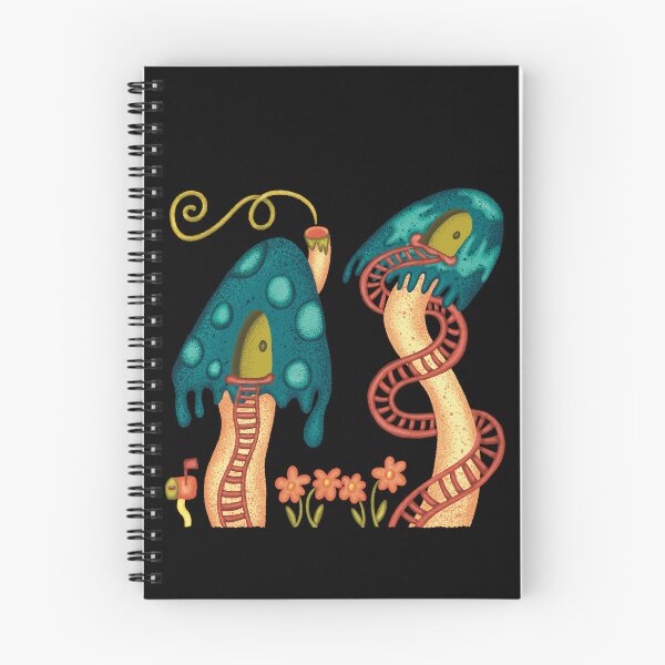 Item preview, Whimsical Trippy Mushroom Cottage Illustration designed and sold by InkyOdyssey.
