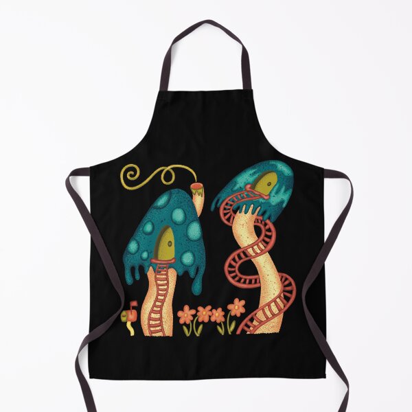 Item preview, Whimsical Trippy Mushroom Cottage Illustration designed and sold by InkyOdyssey.
