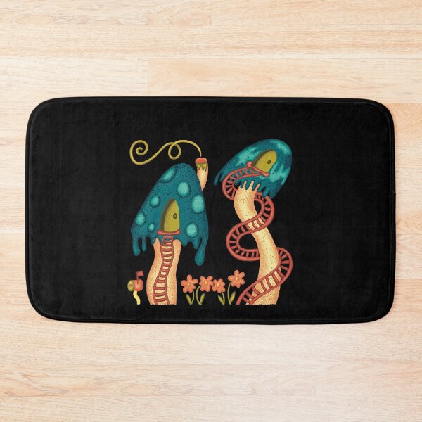 Item preview, Whimsical Trippy Mushroom Cottage Illustration designed and sold by InkyOdyssey.