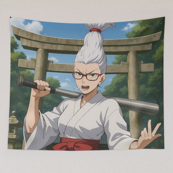 Item preview, Seiko Ayase shrine warrior Dandadan anime girl waifu designed and sold by Priestoo.