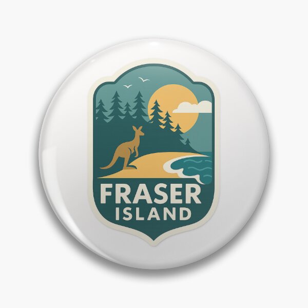 Item preview, Fraser Island Queensland Kangaroo Emblem designed and sold by Places On Earth.