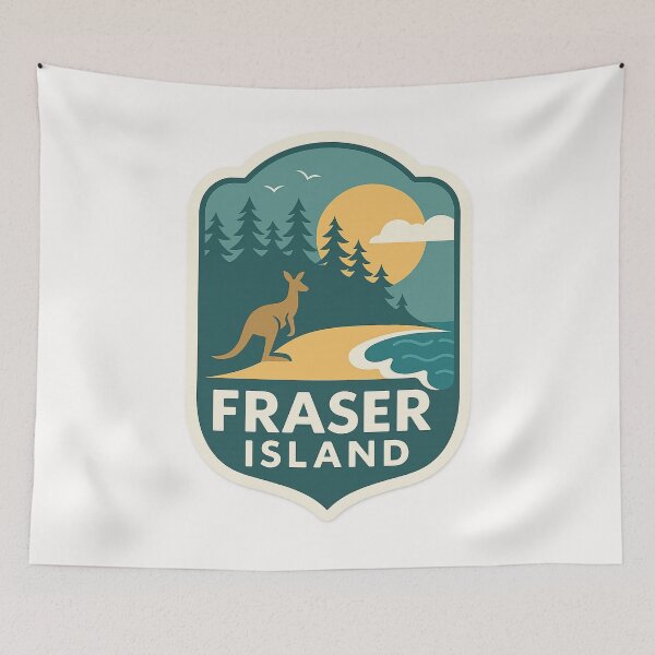 Item preview, Fraser Island Queensland Kangaroo Emblem designed and sold by Places On Earth.