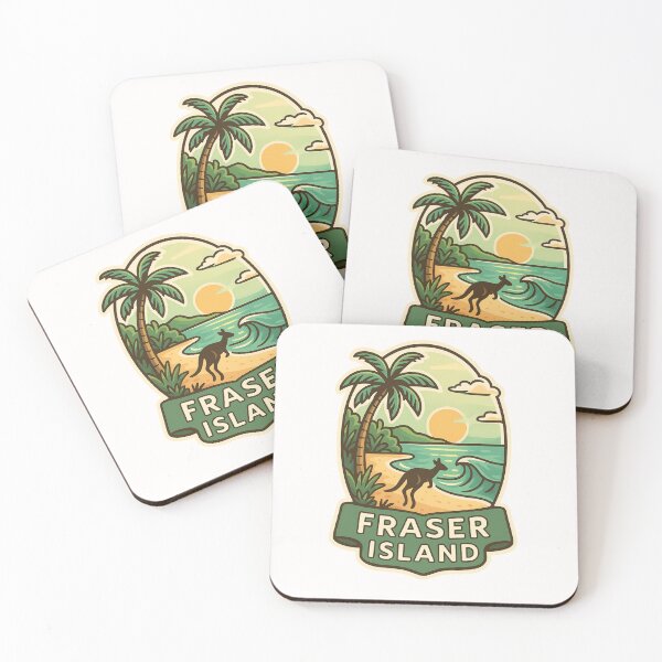 Item preview, Fraser Island K'gari Beach Sunset with Kangaroo designed and sold by Places On Earth.
