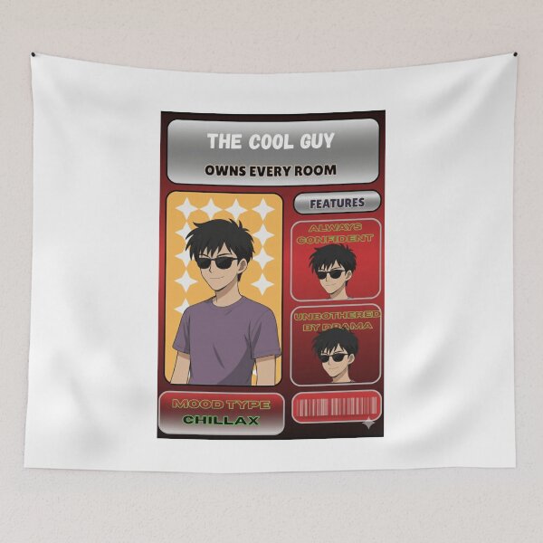 Item preview, Cool Anime Guy Card – Chillax Mood Aesthetic designed and sold by SoulFlex.